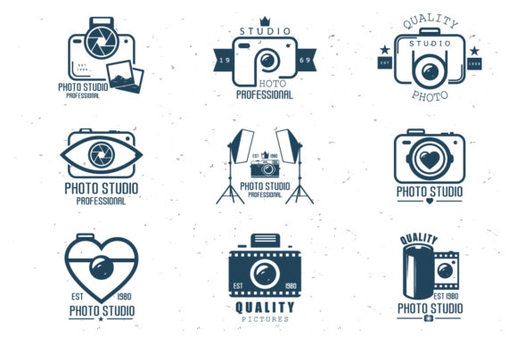 Camera Set Studio Logo. Web Element