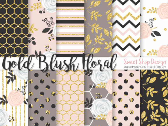Digital Paper Gold Blush Floral: A Versatile Resource for Creative Projects