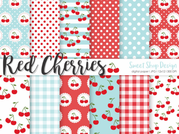 Digital Paper Red Cherries: A Versatile Resource for Creative Projects