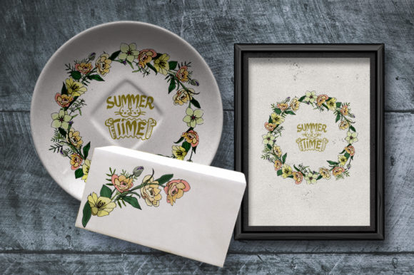 Floral Wreath with Camelia: A Versatile Design for Creative Projects