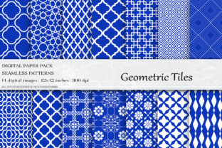 Geometric Tiles Digital Papers: A Versatile Design Resource for Creatives and Professionals