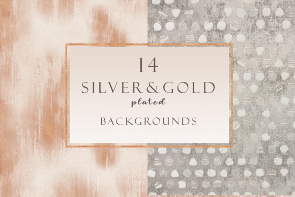 Gold Silver Plated Backgrounds Set: Elevate Your Creative Projects with Elegance