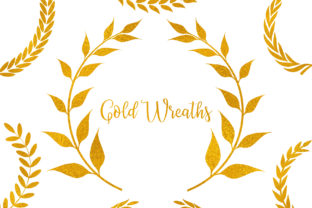 Gold Wreaths Clipart, Gold Frame Clipart: Elegant Design Solutions for Every Project