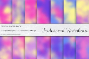 Iridescent Rainbow Foil Digital Papers