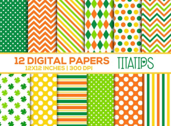 Lucky St. Patrick's Day Digital Paper for Creative Workflows