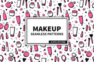 Makeup Cosmetics Seamless Patterns Set: A Versatile Design Resource for Creative Professionals