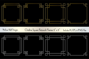 Outline Square Fretwork Frames: Timeless Design for Modern Creativity