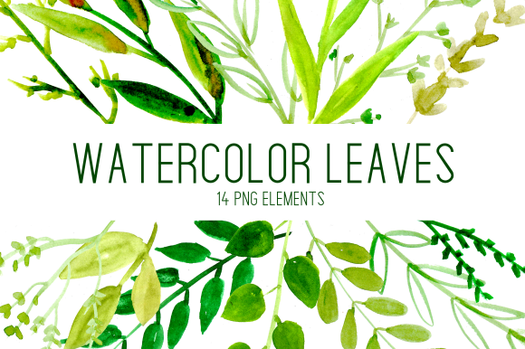 Simple Watercolor Leaves Clipart Set: A Strategic Design Tool for Creatives and Businesses