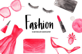 Watercolor Fashion Clipart for Creative Projects