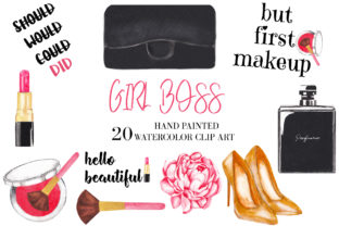 Watercolor Fashion, Cosmetic Clipart: A Creative Resource for Every Project