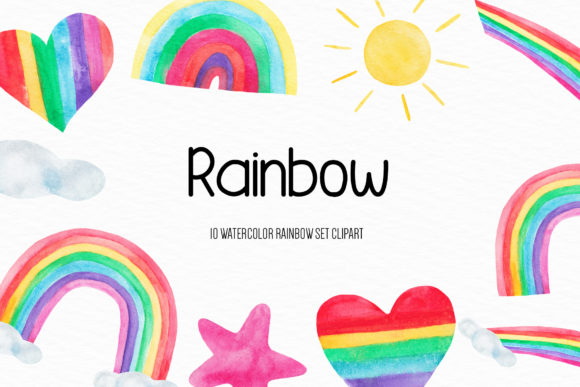 Watercolor Rainbow Illustration: A Vibrant Addition to Modern Creativity