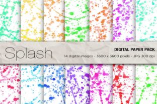 Watercolor Splash Digital Papers: A Versatile Creative Resource