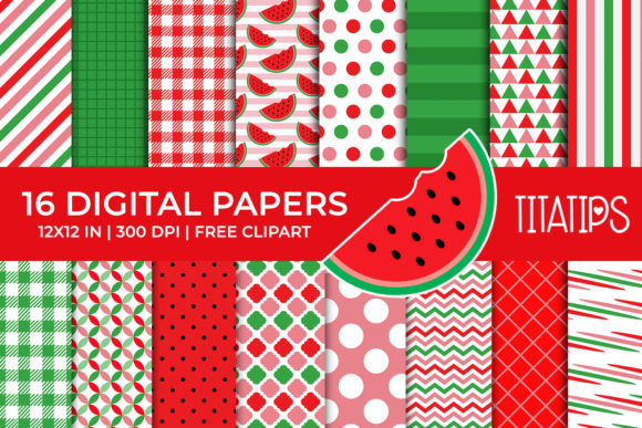 Watermelon Digital Papers Set: A Vibrant Addition to Your Creative Projects